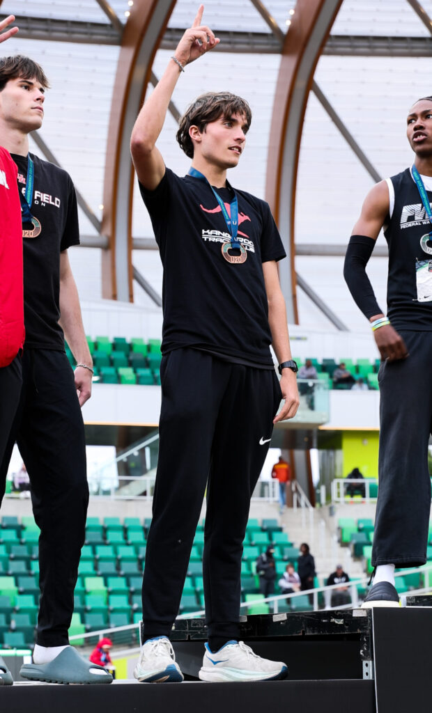 Landon Freeman in the podium at U20 US Nationals